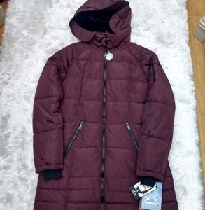 hfx long hooded puffer coat